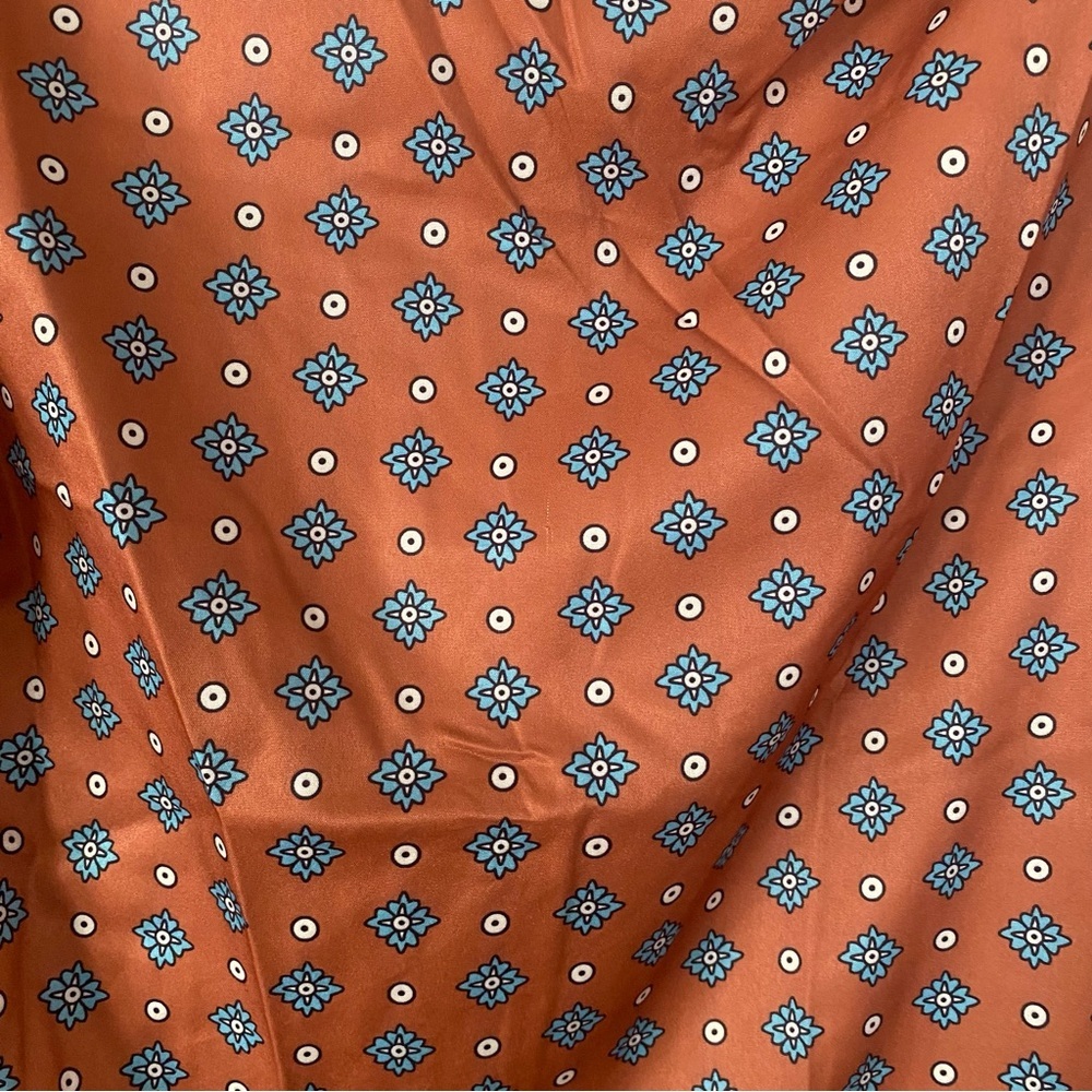 SHEIN Orange and Blue Floral Blouse - Picture 4 of 8